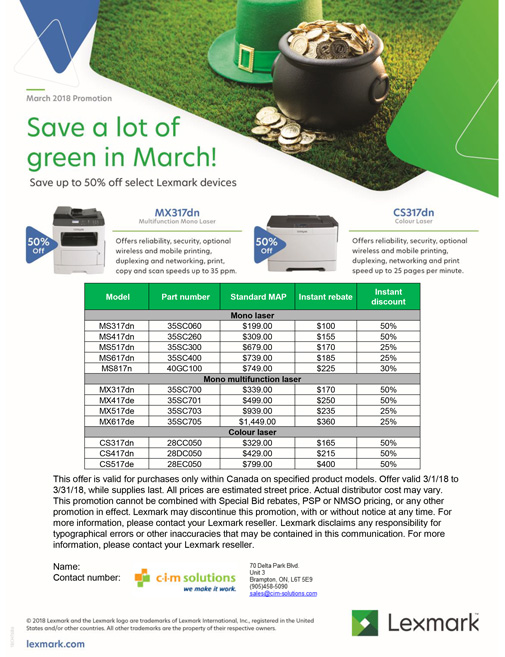 CIM_Lexmark_March_2018_Promos